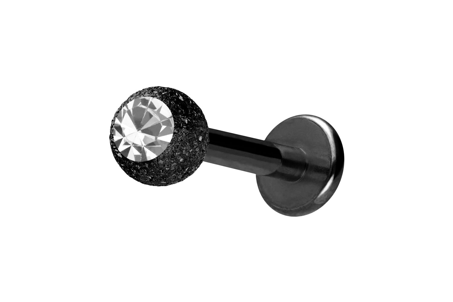 Chirurgenstahl Labret Piercing DIAMANTOPTIK + KRISTALL